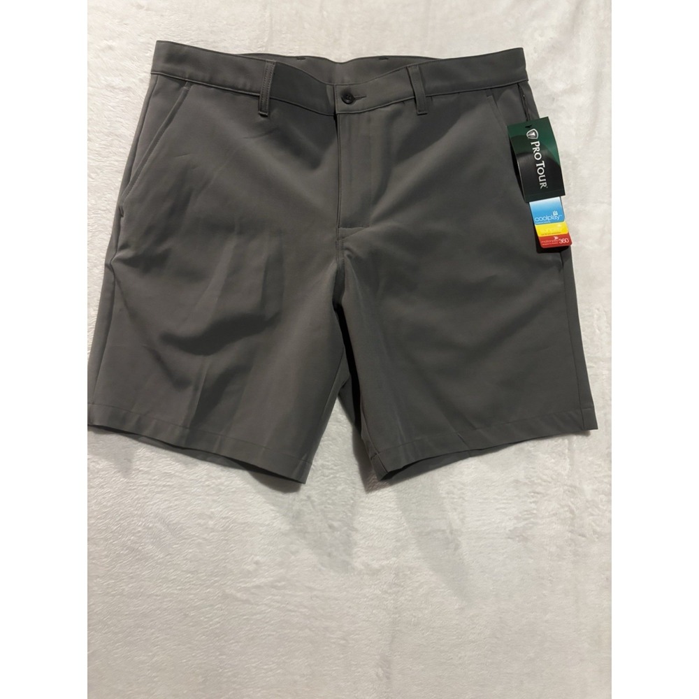 NWT Pro Tour Golf‎ Men's Shorts 34 Gray Coolplay Sunplay Outdoor